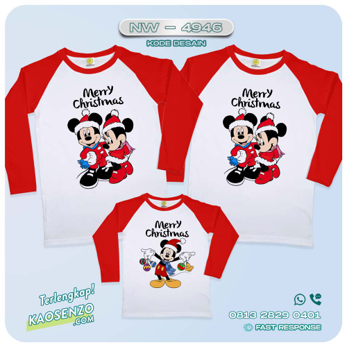 Baju Kaos Couple Keluarga Natal | Kaos Family Custom Christmas | Kaos Natal NW 4946