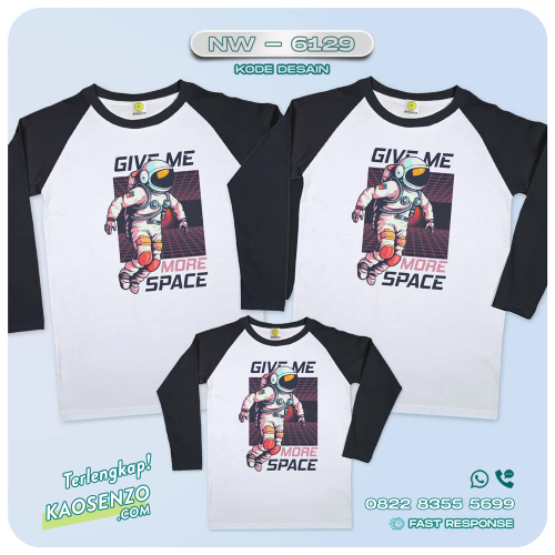 Baju Kaos Couple Keluarga Astronot | Kaos Family Custom | Kaos Astronot - NW 6129