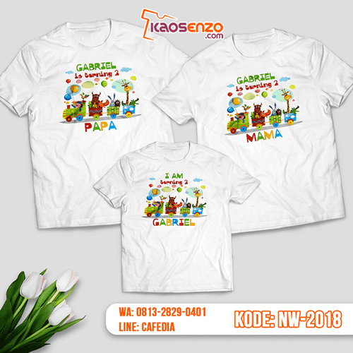 Baju Kaos Couple Keluarga Train | Kaos Ultah Anak | Kaos Train - NW 2018