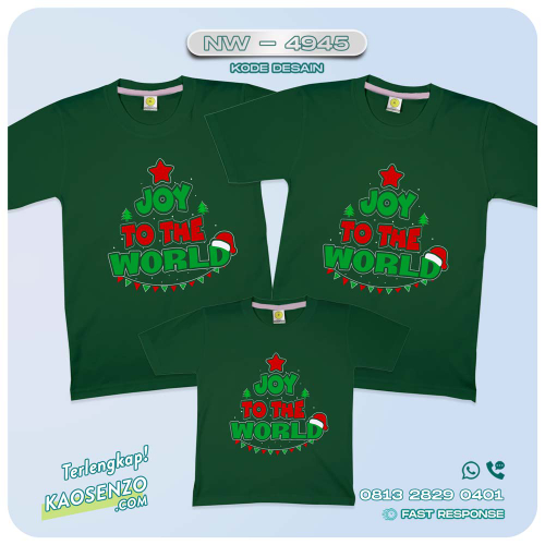 Baju Kaos Couple Keluarga Natal | Kaos Family Custom Christmas | Kaos Natal - NW 4945