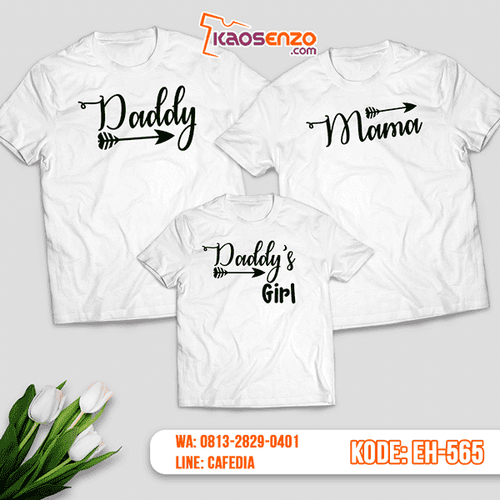 Baju Kaos Couple Keluarga | Kaos Family Custom Motif Nama - EH 565