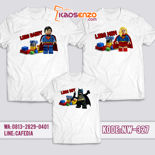 Baju Kaos Couple Keluarga | Kaos Family Custom Lego - NW 327