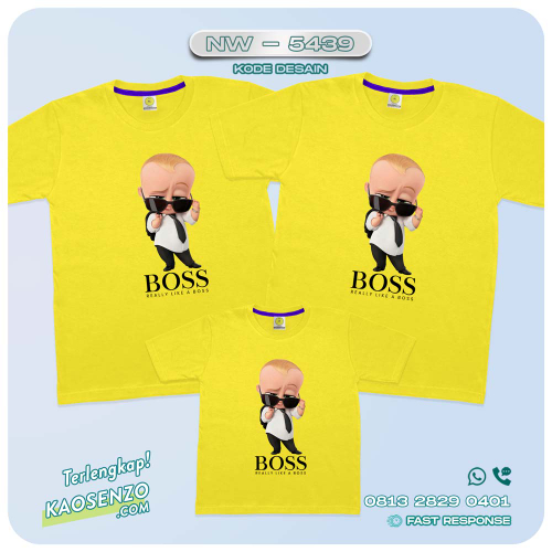 Baju Kaos Couple Keluarga | Kaos Ulang Tahun Anak | Kaos Baby Boss NW - 5439