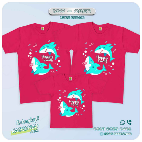 Kaos Couple Keluarga Baby Shark | Kaos Ulang Tahun Anak | Kaos Baby Shark - NW 2469