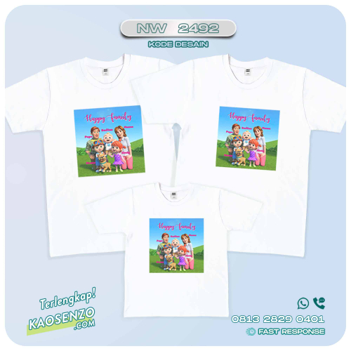 Baju Kaos Couple Keluarga Cocomelon | Kaos Ultah Anak | Kaos Cocomelon - NW 2429