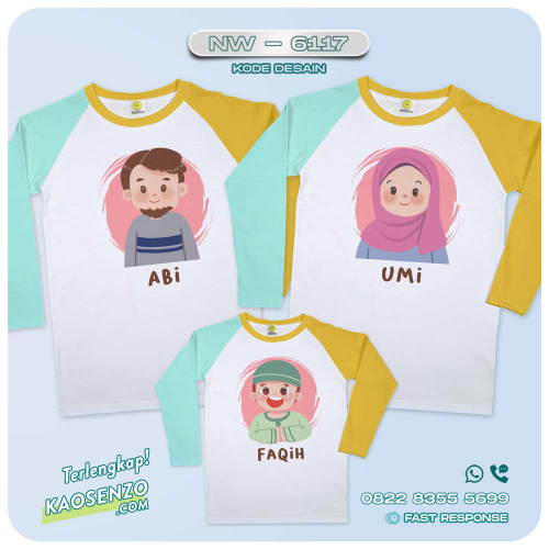 Baju Kaos Couple Keluarga Kartun Karakter | Kaos Family Custom Kartun Karakter | Kaos Kartun Karakter - NW 6117