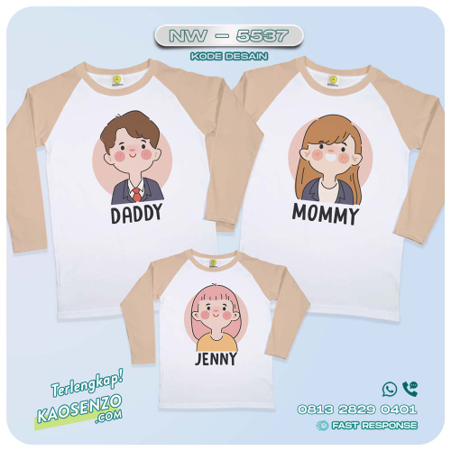 Baju Kaos Couple Keluarga Happy Family | Kaos Ultah Anak | Kaos Family Custom | Kaos Motif Happy Family - NW 5537