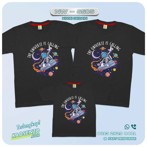 Baju Kaos Couple Keluarga Astronot | Kaos Family Custom | Kaos Astronot - NW 5505