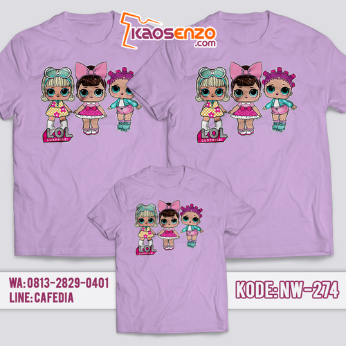 Kaos Couple Keluarga | Kaos Custom | Kaos Ultah | Kaos Motif Lol Doll