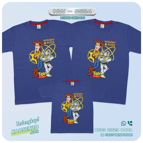 Baju Kaos Couple Keluarga Toy Story | Kaos Family Custom | Kaos Toy Story - NW 5584