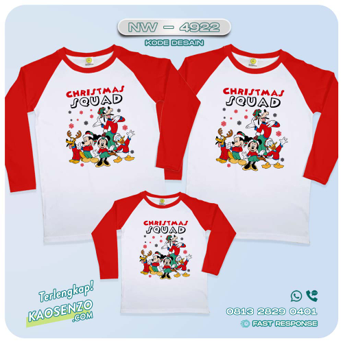 Baju Kaos Couple Keluarga Natal | Kaos Family Custom Christmas | Kaos Natal NW 4922