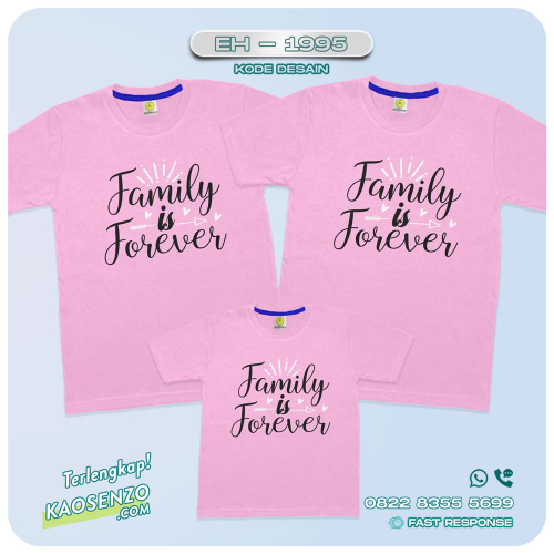 Baju Kaos Couple Keluarga Tipografi | Kaos Custom Family Quotes | Kaos Motif Tipografi - EH 1995