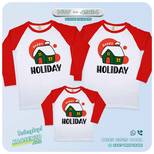Baju Kaos Couple Keluarga Natal | Kaos Family Custom Christmas | Kaos Natal NW 4964
