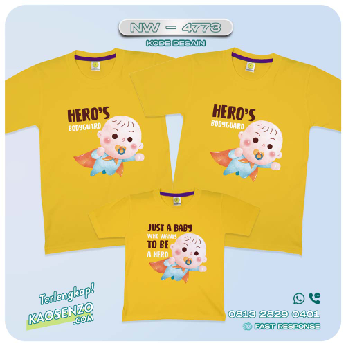 Baju Kaos Couple Keluarga Cute Baby | Kaos Family Custom | Kaos Cute Baby - NW 4773