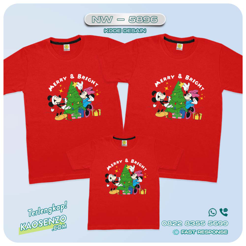 Baju Kaos Couple Keluarga Natal | Kaos Family Custom Christmas | Kaos Natal - NW 5896