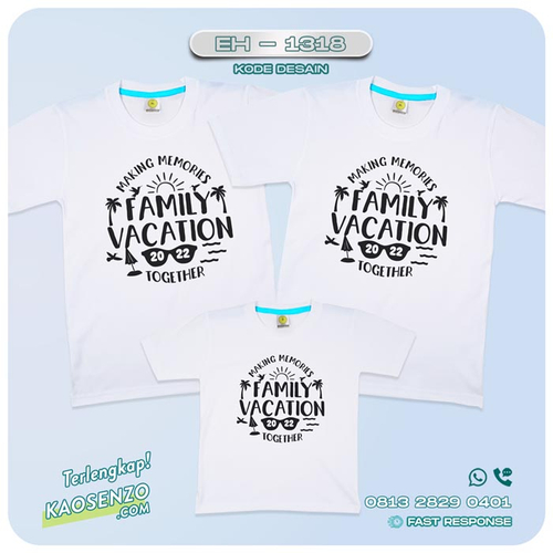 Baju Kaos Couple Keluarga Traveling | Kaos Couple Family Gathering | Kaos Liburan Keluarga | Kaos Traveling - EH-1318