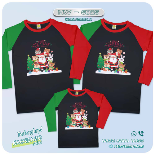 Baju Kaos Couple Keluarga Natal | Kaos Family Custom Christmas | Kaos Natal - NW 5925