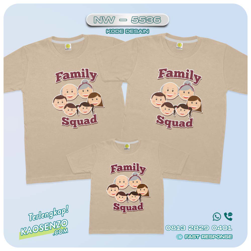 Baju Kaos Couple Keluarga Happy Family | Kaos Ultah Anak | Kaos Family Custom | Kaos Motif Happy Family - NW 5536