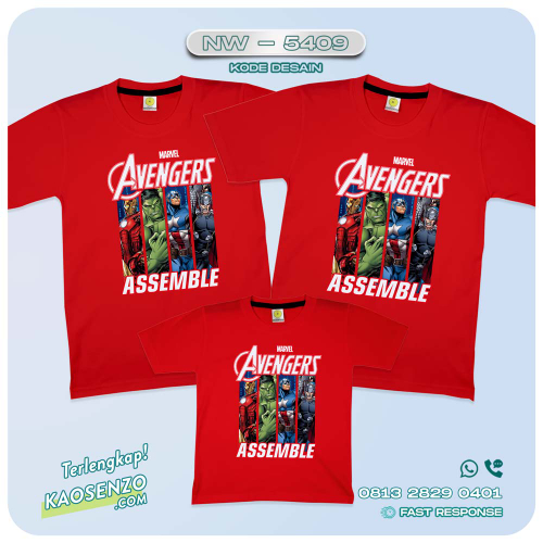 Kaos Couple Keluarga Avengers | Kaos Family Custom| Kaos Avengers - NW 5409