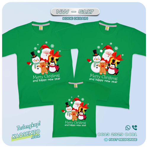 Baju Kaos Couple Keluarga Natal | Kaos Family Custom Christmas | Kaos Natal - NW 5117