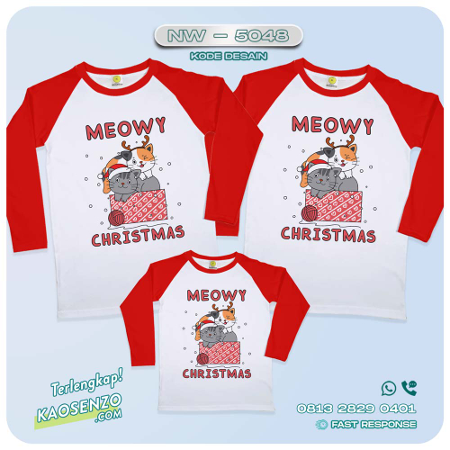 Baju Kaos Couple Keluarga Natal | Kaos Family Custom Christmas | Kaos Natal NW 5048
