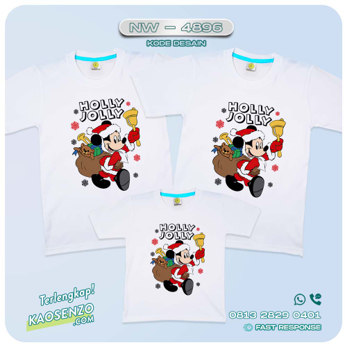 Baju Kaos Couple Keluarga Natal | Kaos Family Custom Christmas | Kaos Natal - NW 4896