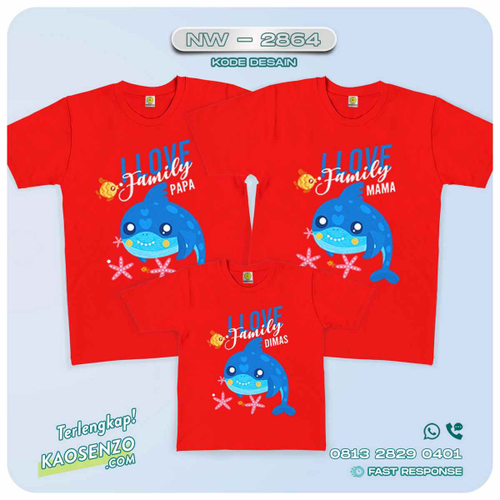 Kaos Couple Keluarga Baby Shark | Kaos Ulang Tahun Anak | Kaos Baby Shark - NW 2464