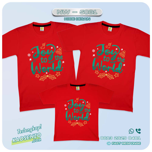 Baju Kaos Couple Keluarga Natal | Kaos Family Custom Christmas | Kaos Natal - NW 5081