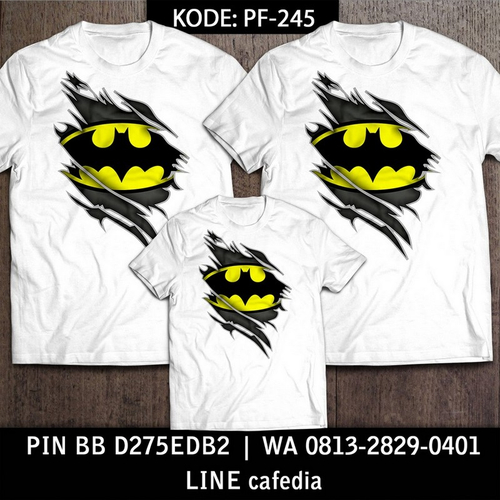 Baju Kaos Couple Keluarga | Kaos Family Custom Batman - PF 245
