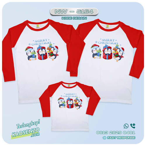 Baju Kaos Couple Keluarga Natal | Kaos Family Custom Christmas | Kaos Natal NW 5164