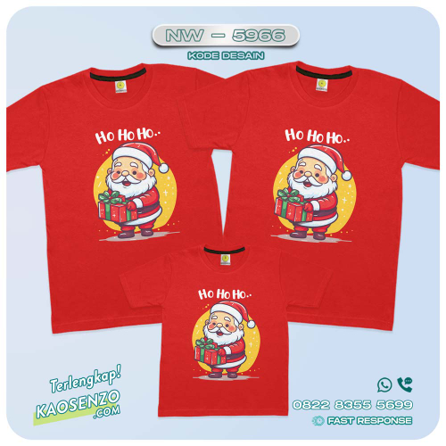 Baju Kaos Couple Keluarga Natal | Kaos Family Custom Christmas | Kaos Natal - NW 5966