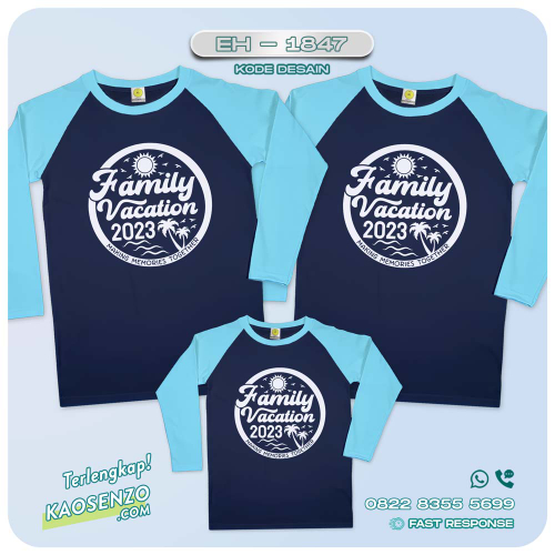 Baju Kaos Couple Keluarga Traveling | Kaos Couple Family Gathering | Kaos Liburan Keluarga | Kaos Liburan - EH-1847