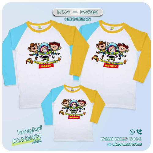 Baju Kaos Couple Keluarga Toy Story | Kaos Family Custom | Kaos Toy Story - NW 5583