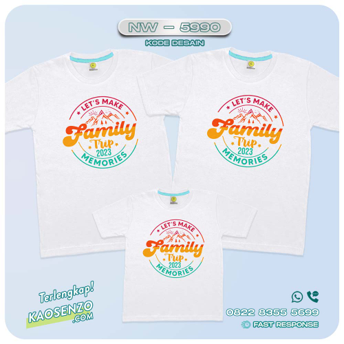 Baju Kaos Couple Keluarga Traveling | Kaos Couple Family Gathering | Kaos Liburan Keluarga | Kaos Liburan - NW 5990
