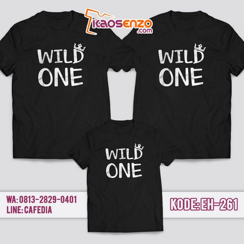 Baju Kaos Couple Keluarga Wild One | Kaos Family Custom Wild One - EH 261