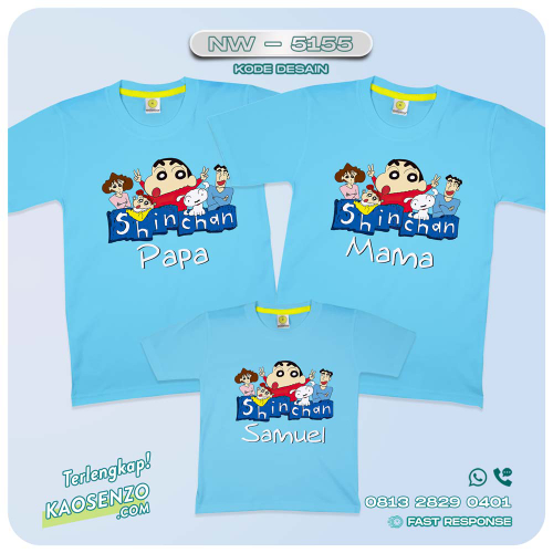 Baju Kaos Couple Keluarga Shincan | Kaos Family Custom | Kaos Shincan - NW 5155