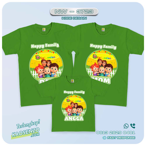 Kaos Couple Keluarga Cocomelon | Kaos Ultah Anak | Kaos Cocomelon - NW 3723