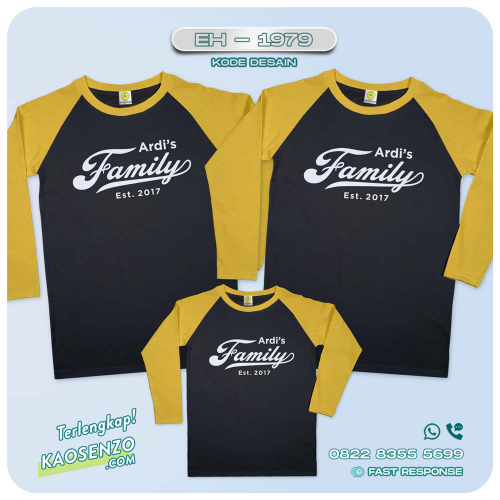 Baju Kaos Couple Keluarga Tipografi | Kaos Family Custom Nama | Kaos Motif Tipografi - EH 1979