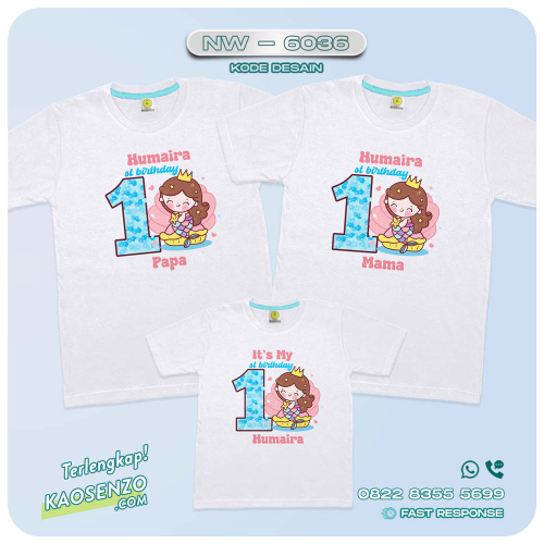 Baju Kaos Couple Keluarga Mermaid | Kaos Family Custom Mermaid | Kaos Ultah Anak | Kaos Mermaid - NW 6036