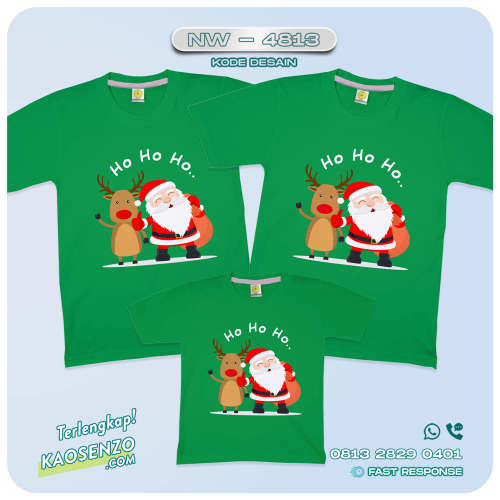 Baju Kaos Couple Keluarga Natal | Kaos Family Custom Christmas | Kaos Natal - NW 4813