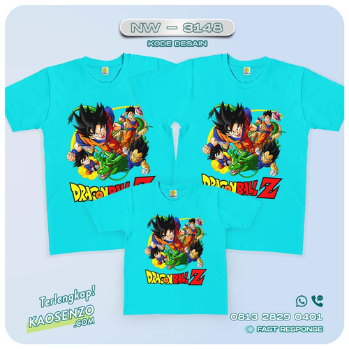 Baju Kaos Couple Keluarga Dragon Ball | Kaos Family Custom | Kaos Dragon Ball - NW 3148