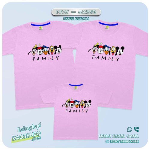 Kaos Couple Keluarga Mickey Mouse | Kaos Ulang Tahun Anak | Kaos Mickey Mouse - NW 5482