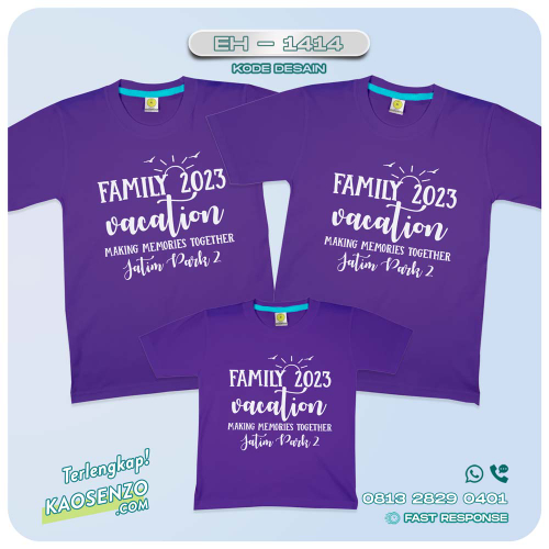 Baju Kaos Couple Keluarga Traveling | Kaos Couple Family Gathering | Kaos Liburan Keluarga | Kaos Traveling - EH 1414