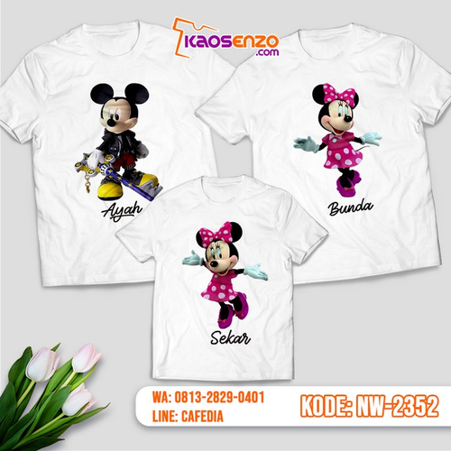 Kaos Couple Keluarga | Kaos Ulang Tahun Anak Mickey Mouse - NW 2352