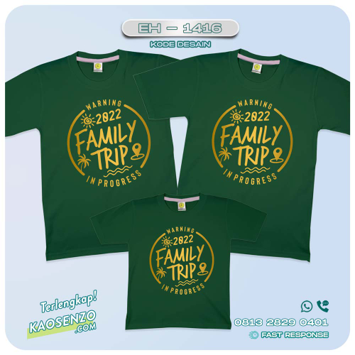 Baju Kaos Couple Keluarga Traveling | Kaos Couple Family Gathering | Kaos Liburan Keluarga | Kaos Traveling - EH 1416