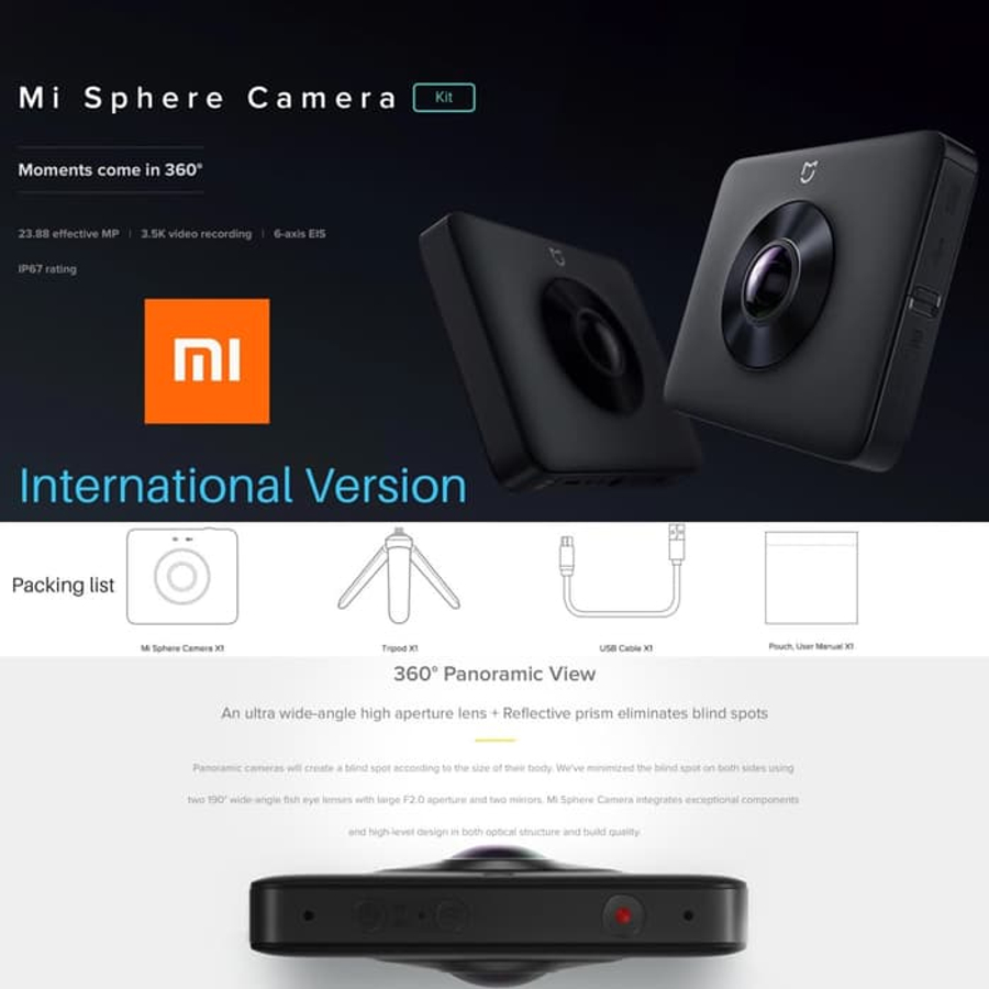 Xiaomi mi sphere store camera 4k panorama