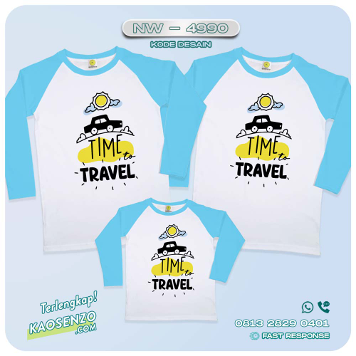 Baju Kaos Couple Keluarga Traveling | Kaos Couple Family Gathering | Kaos Liburan Keluarga | Kaos Traveling - NW 4990