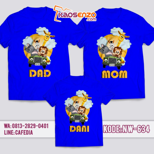 Baju Kaos Couple Keluarga | Kaos Family Custom Zoo - NW 634
