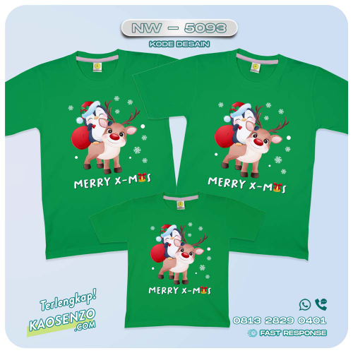 Baju Kaos Couple Keluarga Natal | Kaos Family Custom Christmas | Kaos Natal - NW 5093