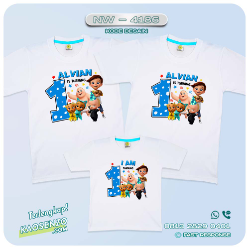 Baju Kaos Couple Keluarga Baby Boss | Kaos Family Custom | Kaos Baby Boss - NW 4186